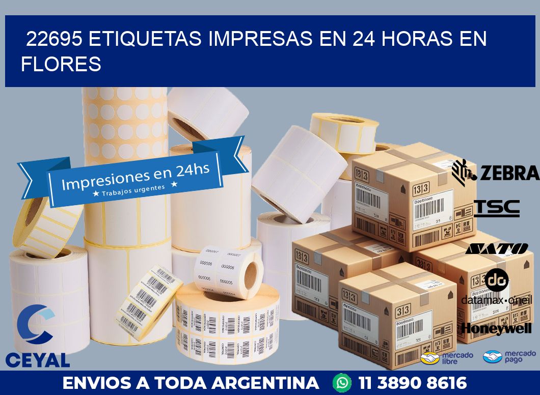 22695 ETIQUETAS IMPRESAS EN 24 HORAS EN FLORES
