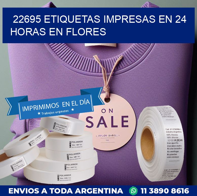 22695 ETIQUETAS IMPRESAS EN 24 HORAS EN FLORES