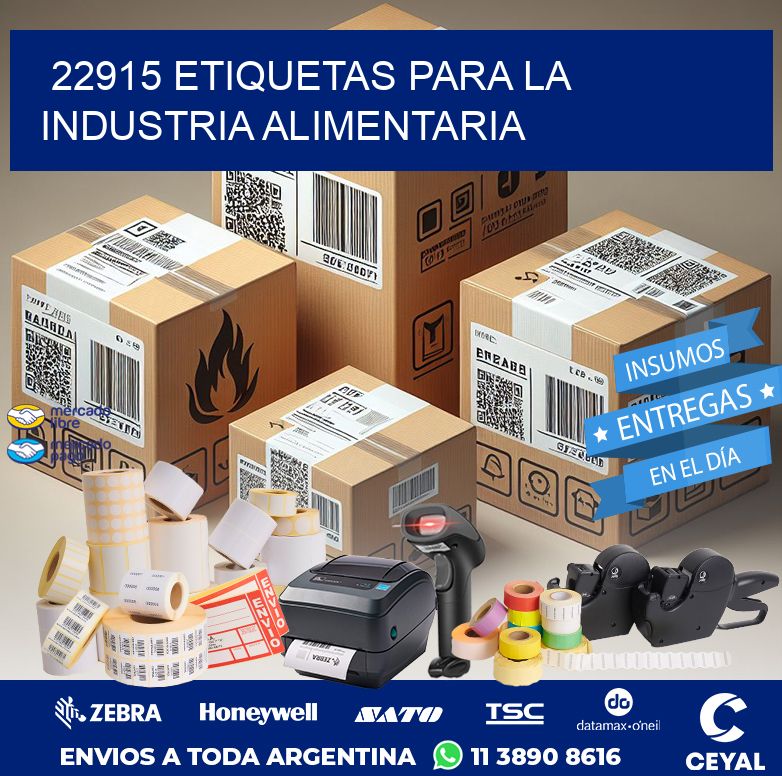 22915 ETIQUETAS PARA LA INDUSTRIA ALIMENTARIA