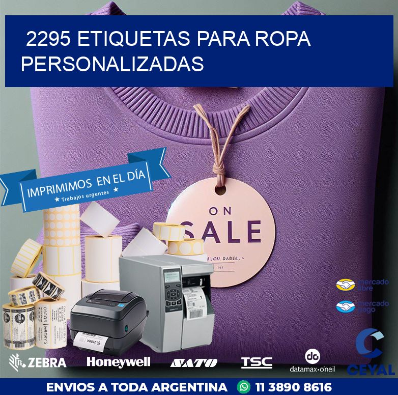 2295 ETIQUETAS PARA ROPA PERSONALIZADAS