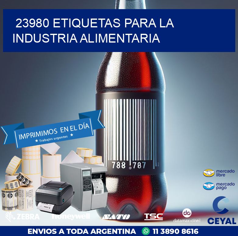 23980 ETIQUETAS PARA LA INDUSTRIA ALIMENTARIA