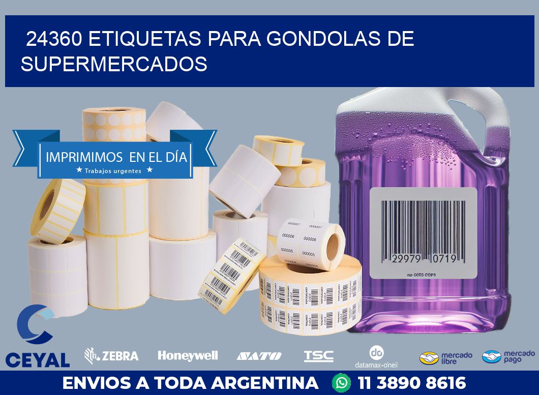24360 ETIQUETAS PARA GONDOLAS DE SUPERMERCADOS