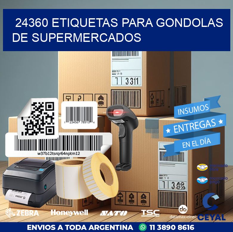 24360 ETIQUETAS PARA GONDOLAS DE SUPERMERCADOS