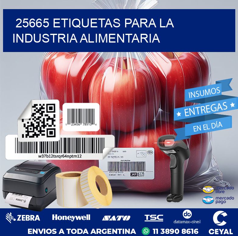 25665 ETIQUETAS PARA LA INDUSTRIA ALIMENTARIA