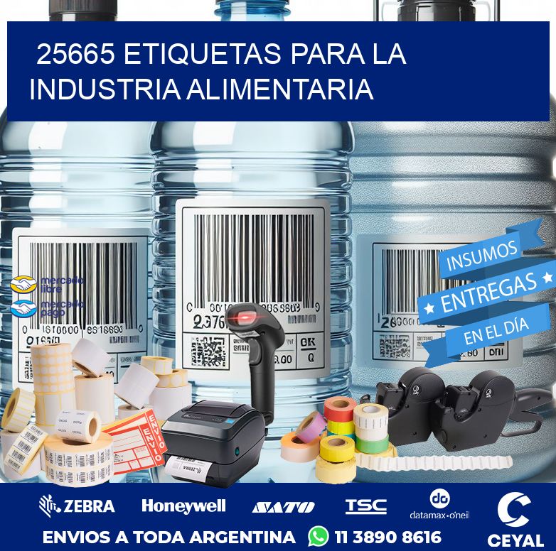 25665 ETIQUETAS PARA LA INDUSTRIA ALIMENTARIA