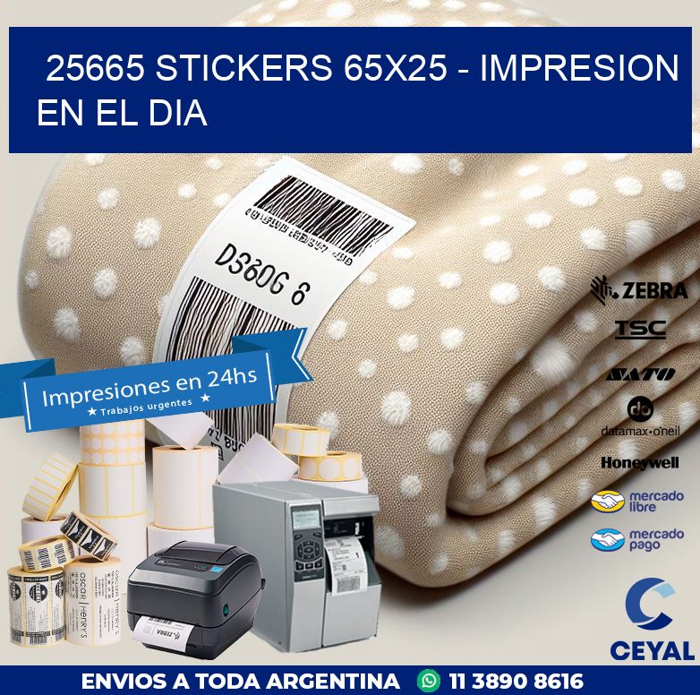 25665 STICKERS 65x25 - IMPRESION EN EL DIA