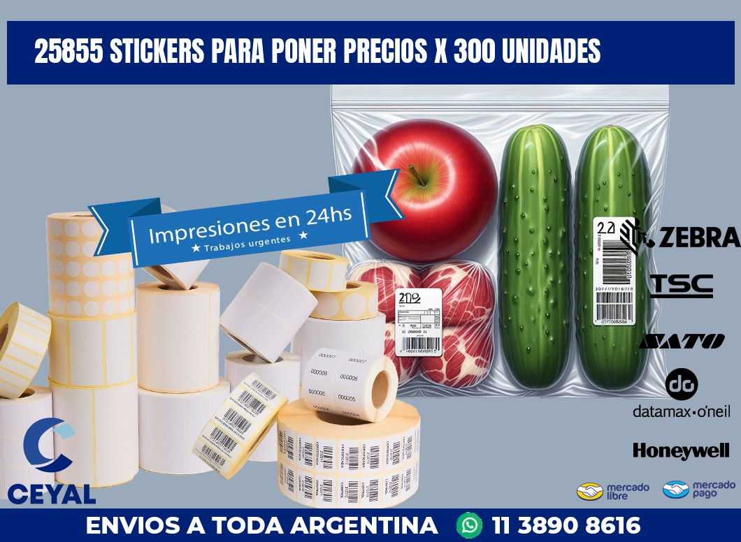 25855 STICKERS PARA PONER PRECIOS X 300 UNIDADES