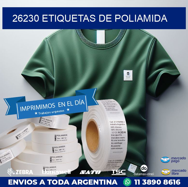 26230 ETIQUETAS DE POLIAMIDA