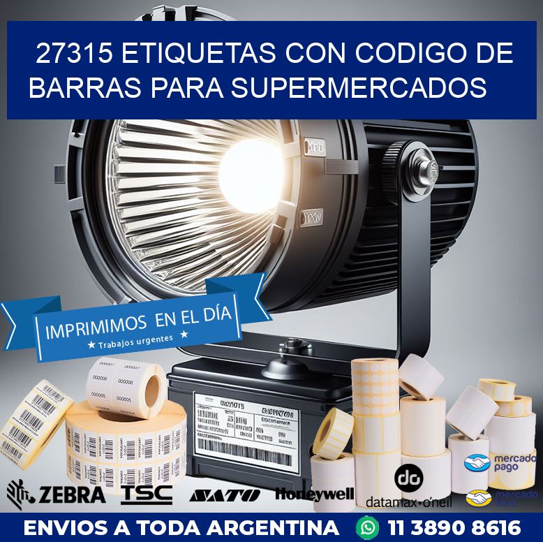 27315 ETIQUETAS CON CODIGO DE BARRAS PARA SUPERMERCADOS