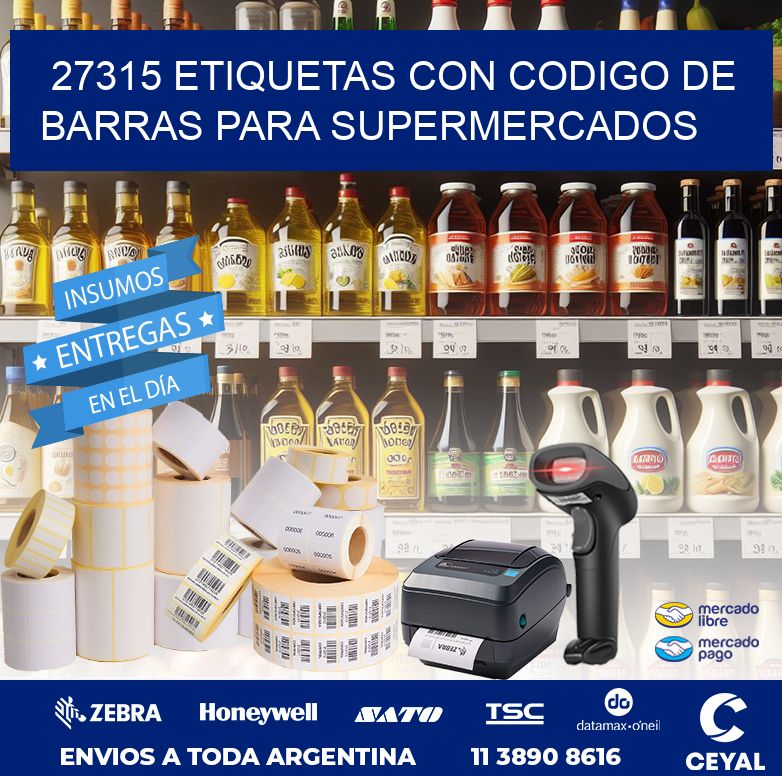 27315 ETIQUETAS CON CODIGO DE BARRAS PARA SUPERMERCADOS