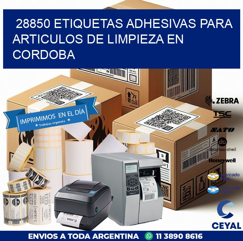 28850 ETIQUETAS ADHESIVAS PARA ARTICULOS DE LIMPIEZA EN CORDOBA