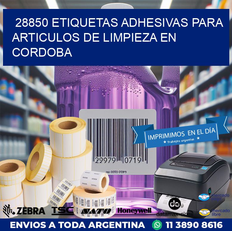 28850 ETIQUETAS ADHESIVAS PARA ARTICULOS DE LIMPIEZA EN CORDOBA
