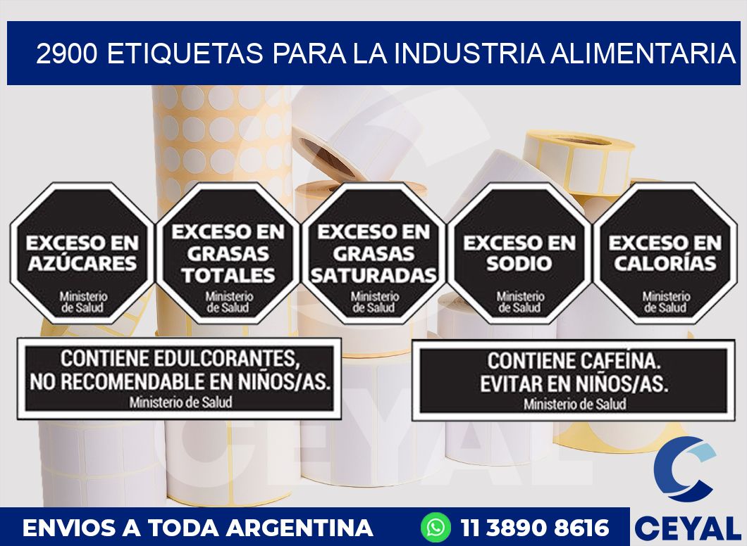 2900 ETIQUETAS PARA LA INDUSTRIA ALIMENTARIA