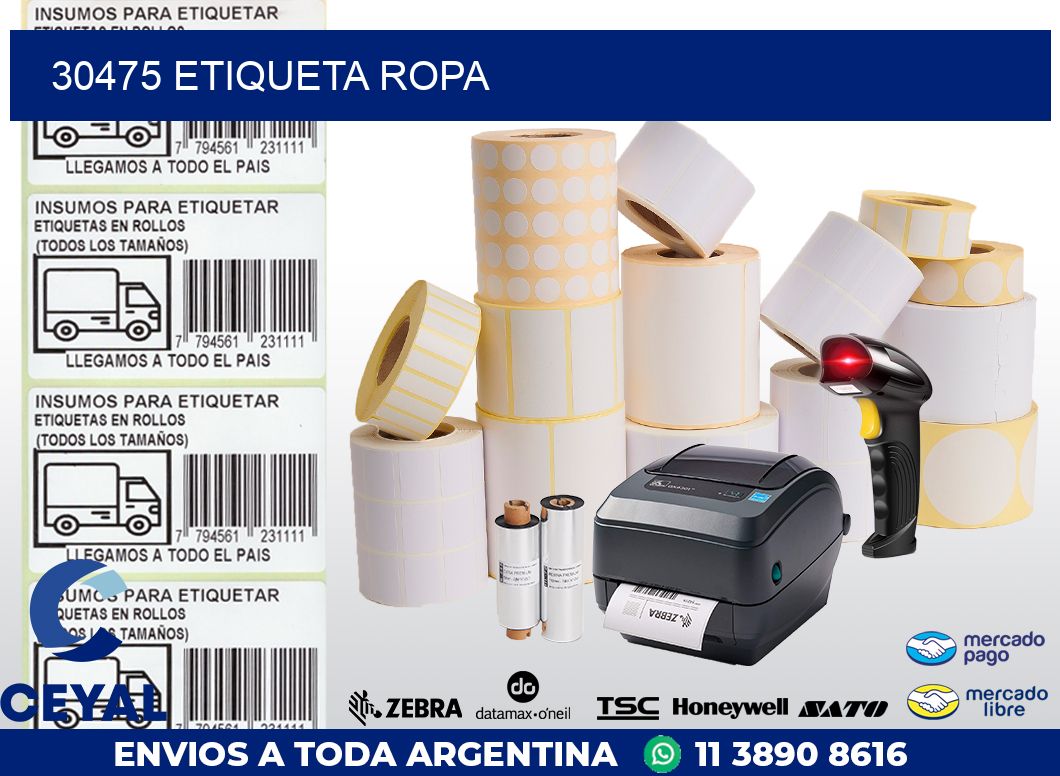 30475 ETIQUETA ROPA