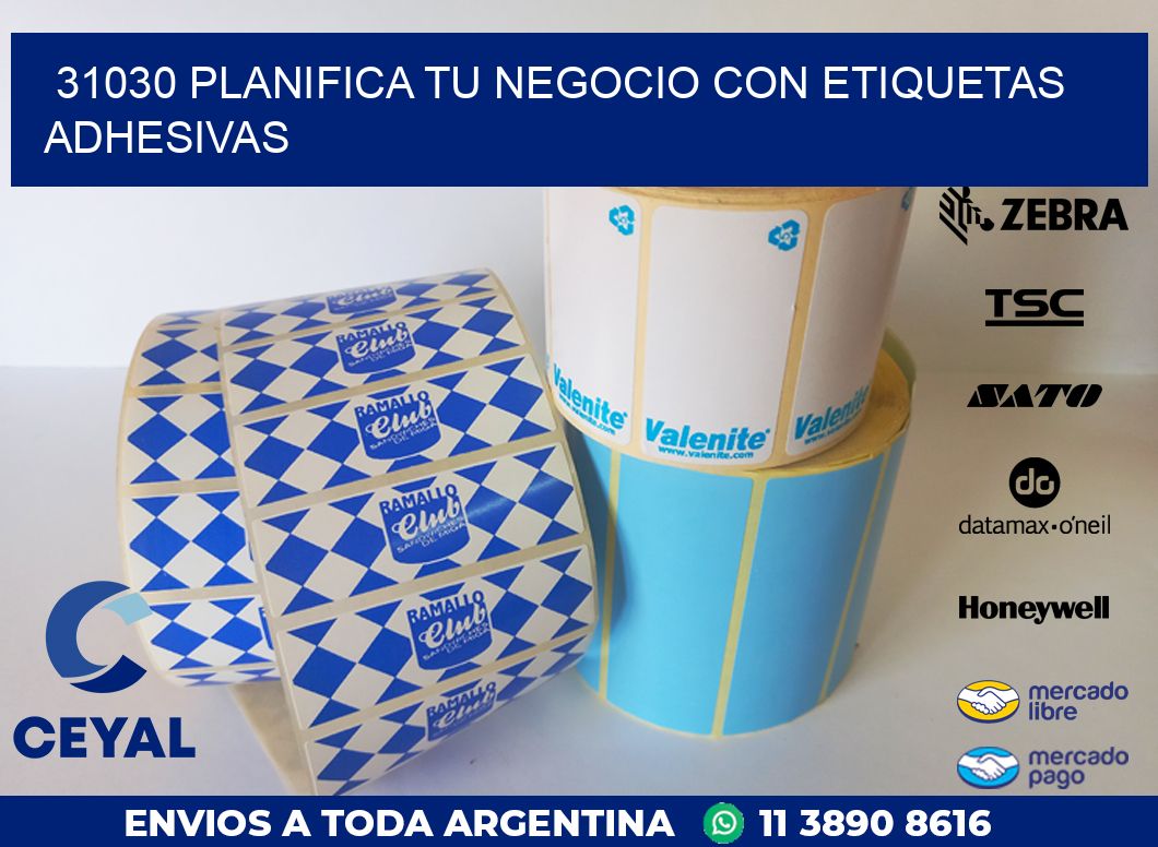 31030 PLANIFICA TU NEGOCIO CON ETIQUETAS ADHESIVAS