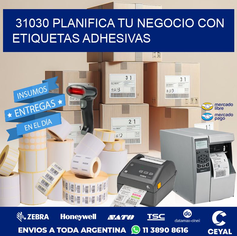 31030 PLANIFICA TU NEGOCIO CON ETIQUETAS ADHESIVAS