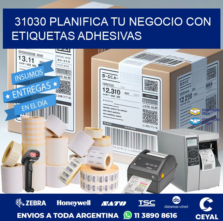 31030 PLANIFICA TU NEGOCIO CON ETIQUETAS ADHESIVAS