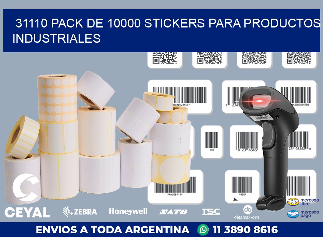 31110 PACK DE 10000 STICKERS PARA PRODUCTOS INDUSTRIALES