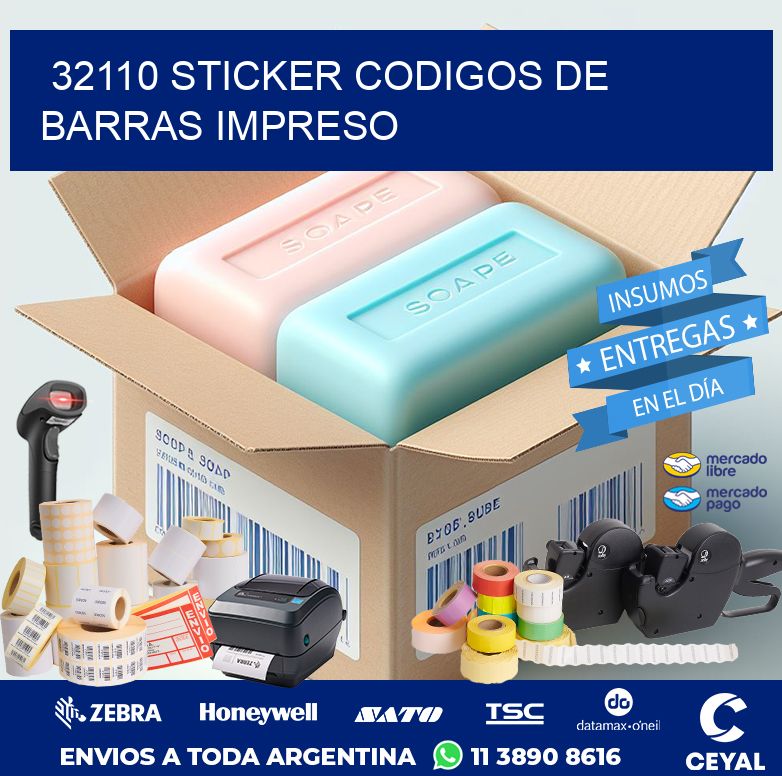 32110 STICKER CODIGOS DE BARRAS IMPRESO