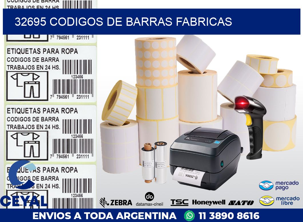 32695 CODIGOS DE BARRAS FABRICAS