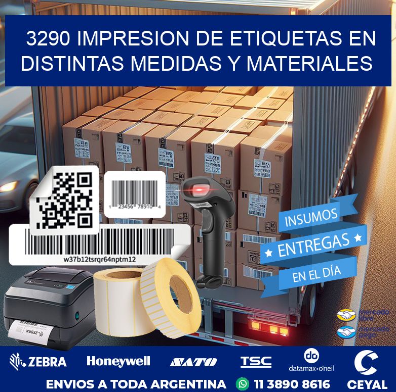 3290 IMPRESION DE ETIQUETAS EN DISTINTAS MEDIDAS Y MATERIALES