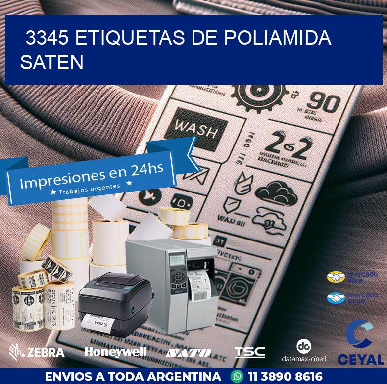 3345 ETIQUETAS DE POLIAMIDA SATEN
