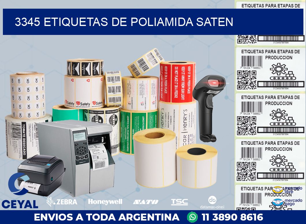 3345 ETIQUETAS DE POLIAMIDA SATEN