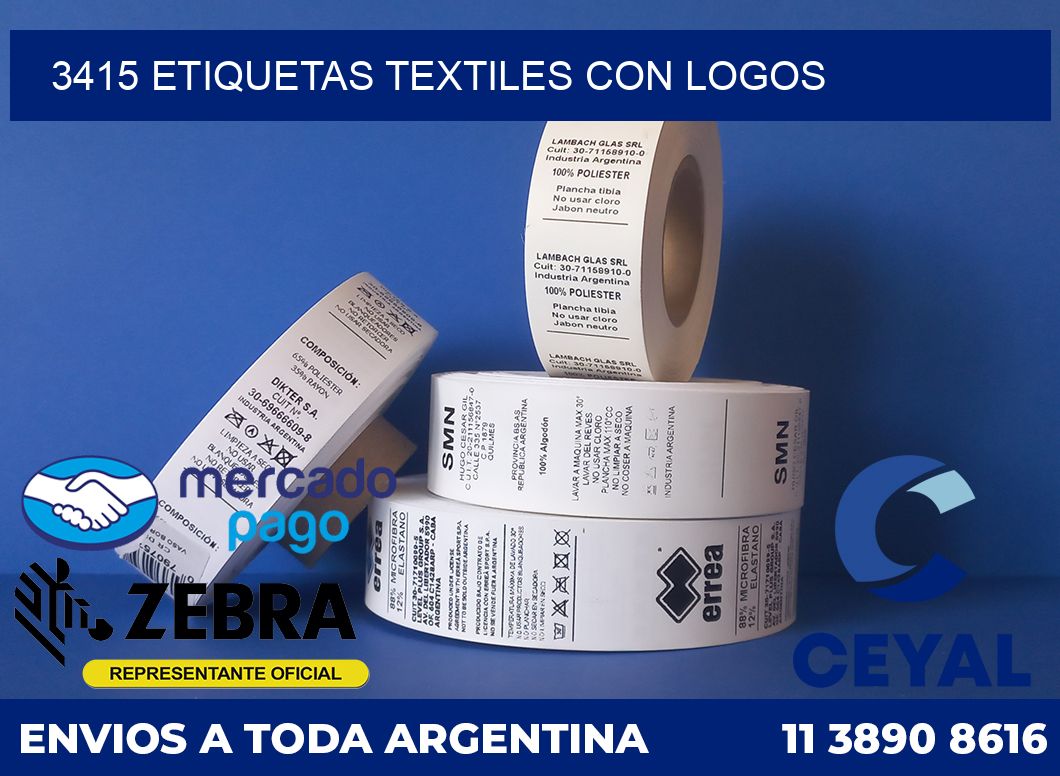 3415 ETIQUETAS TEXTILES CON LOGOS