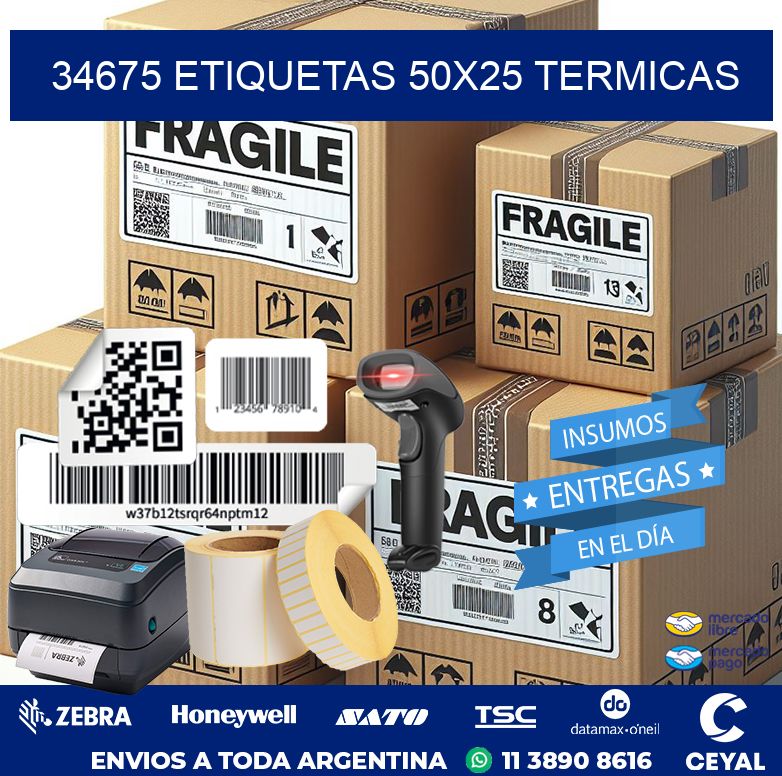 34675 ETIQUETAS 50X25 TERMICAS