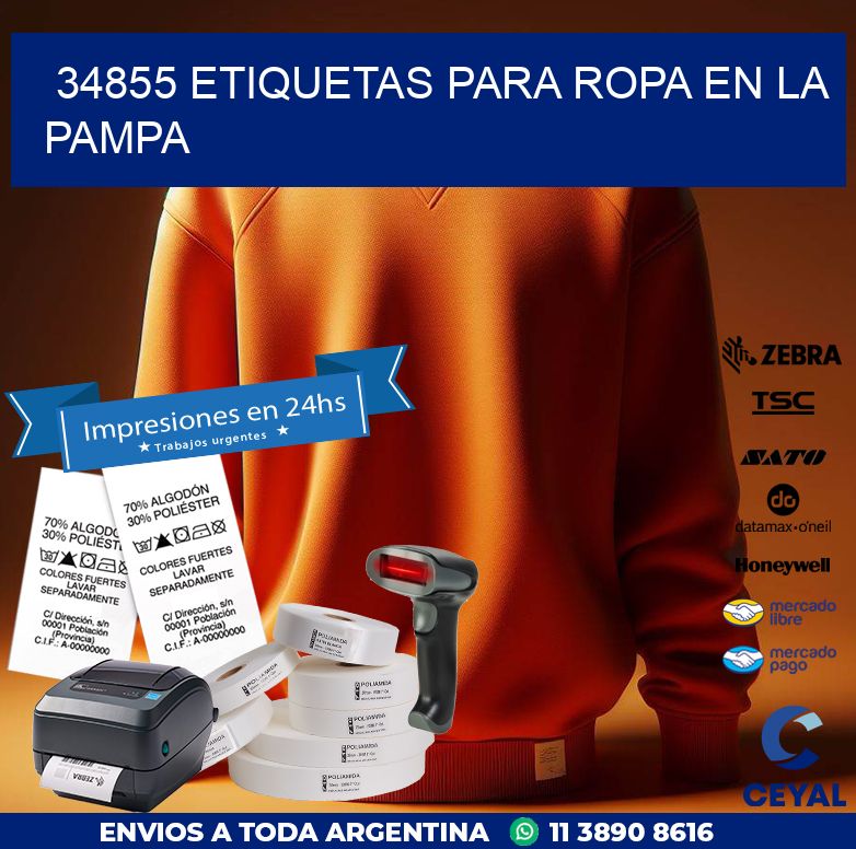 34855 ETIQUETAS PARA ROPA EN LA PAMPA