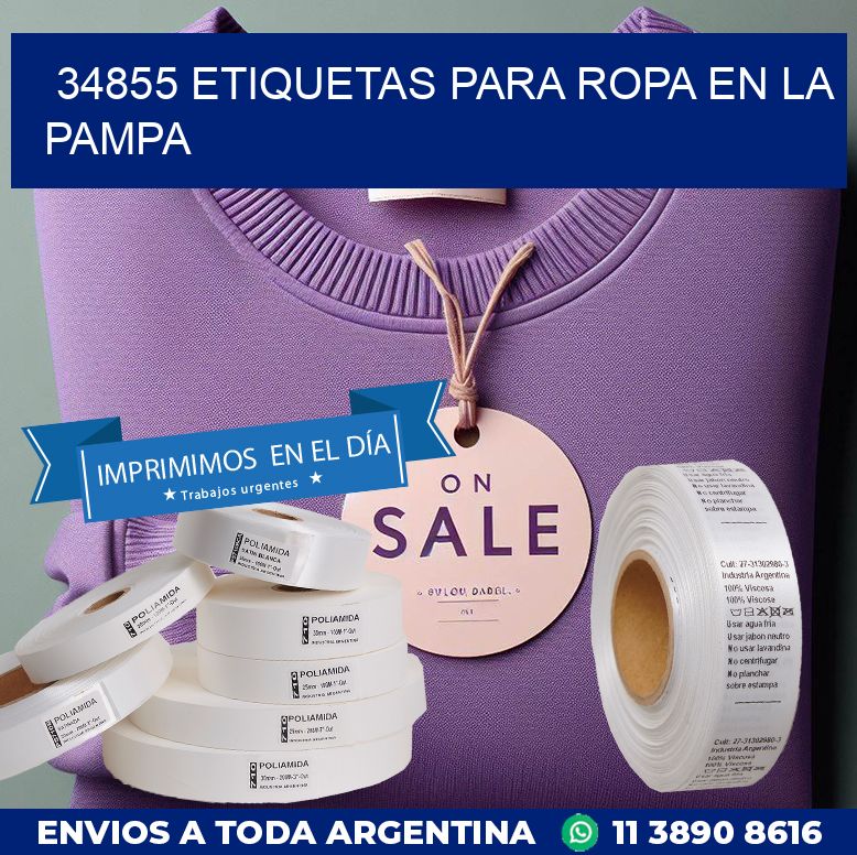 34855 ETIQUETAS PARA ROPA EN LA PAMPA