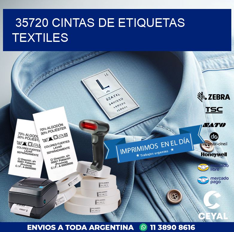 35720 CINTAS DE ETIQUETAS TEXTILES