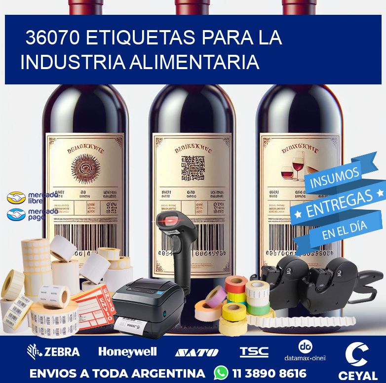 36070 ETIQUETAS PARA LA INDUSTRIA ALIMENTARIA