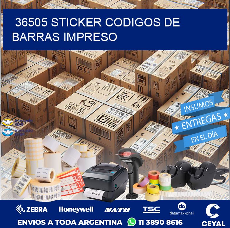 36505 STICKER CODIGOS DE BARRAS IMPRESO