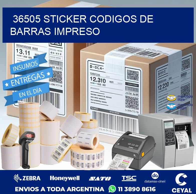 36505 STICKER CODIGOS DE BARRAS IMPRESO