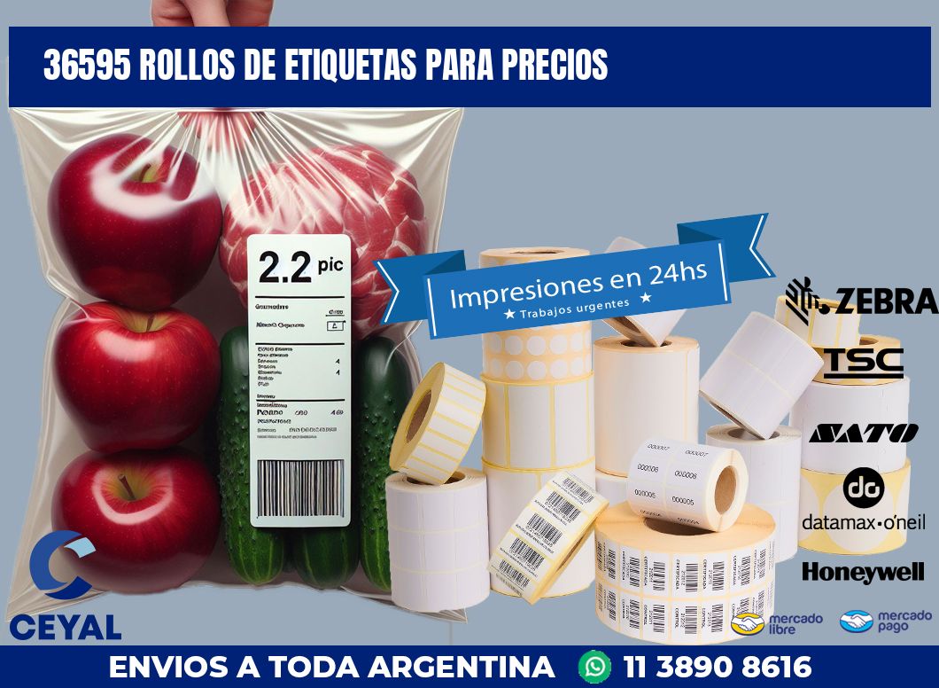 36595 ROLLOS DE ETIQUETAS PARA PRECIOS