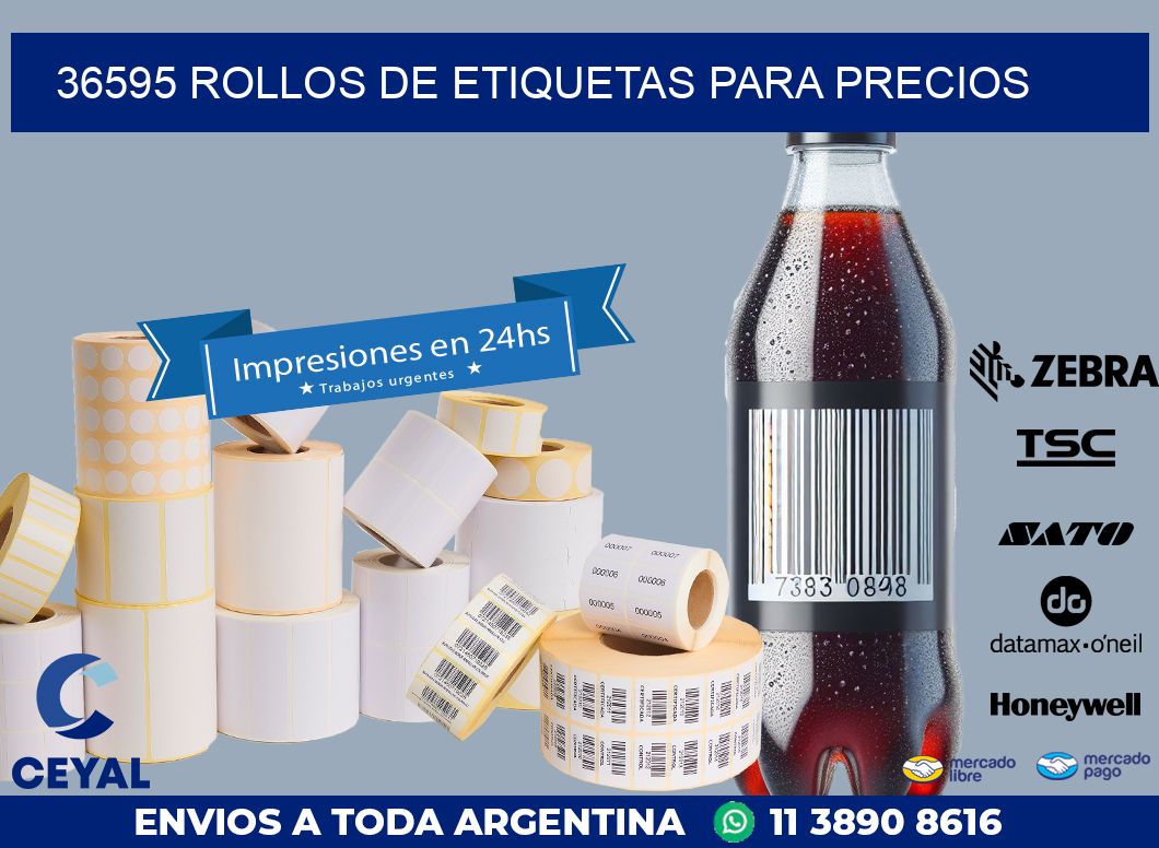 36595 ROLLOS DE ETIQUETAS PARA PRECIOS