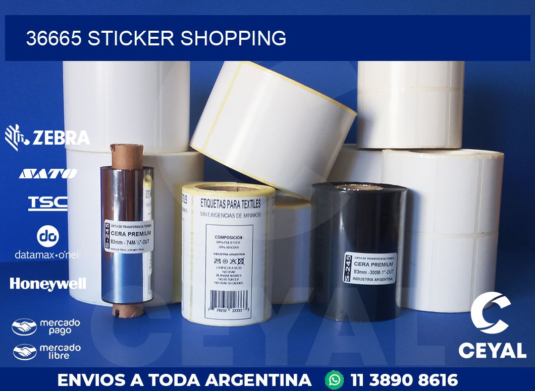 36665 STICKER SHOPPING