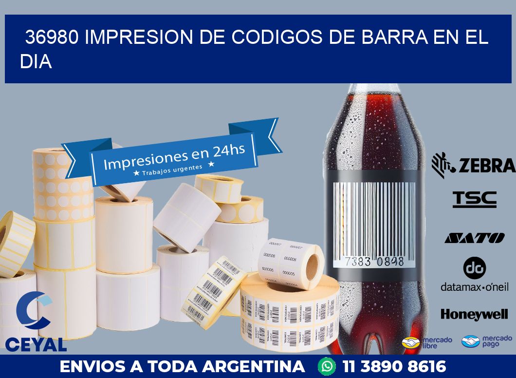 36980 IMPRESION DE CODIGOS DE BARRA EN EL DIA