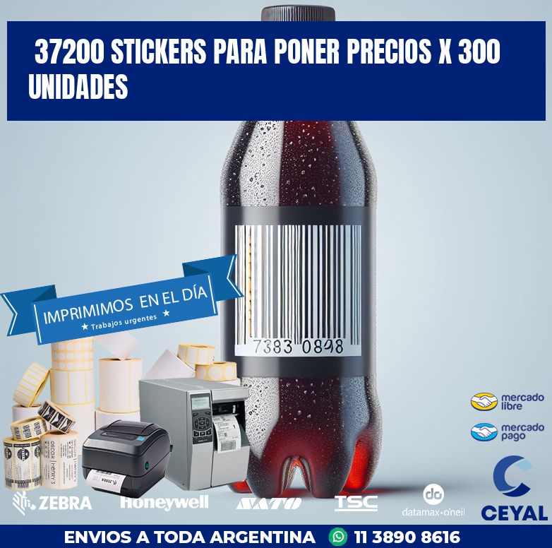 37200 STICKERS PARA PONER PRECIOS X 300 UNIDADES