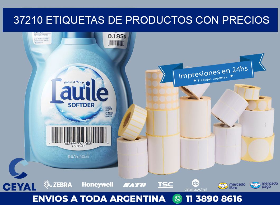 37210 ETIQUETAS DE PRODUCTOS CON PRECIOS