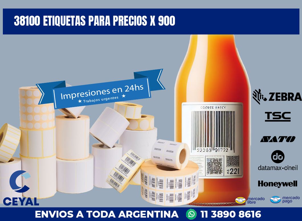38100 ETIQUETAS PARA PRECIOS X 900
