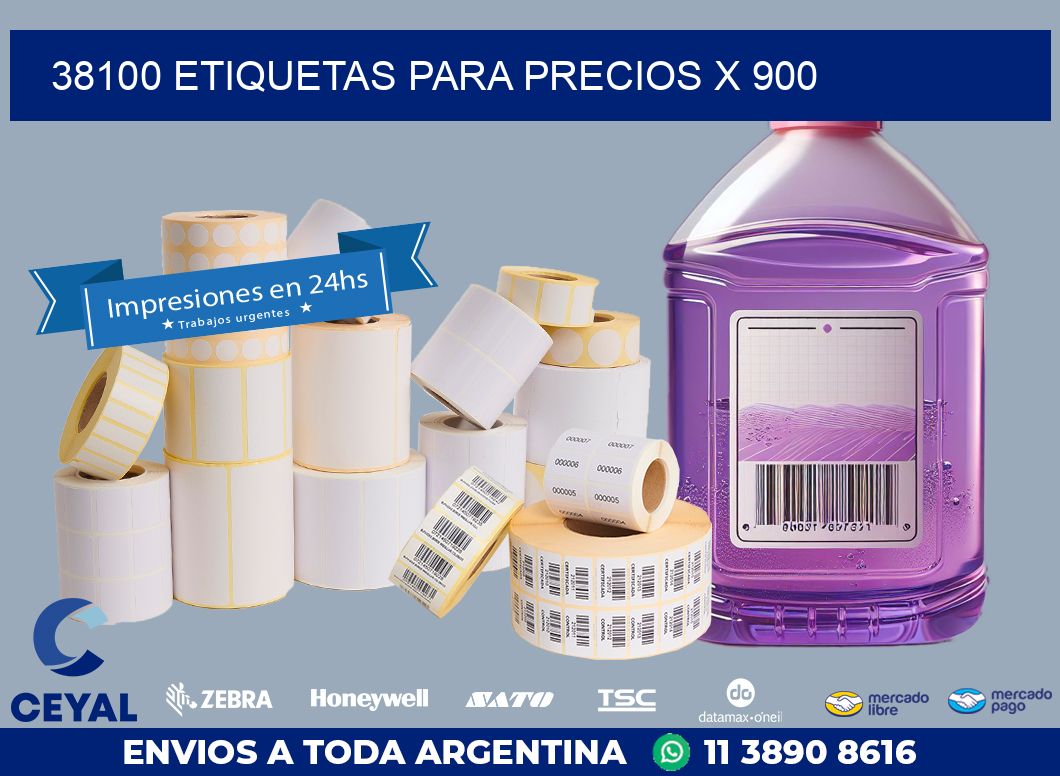 38100 ETIQUETAS PARA PRECIOS X 900