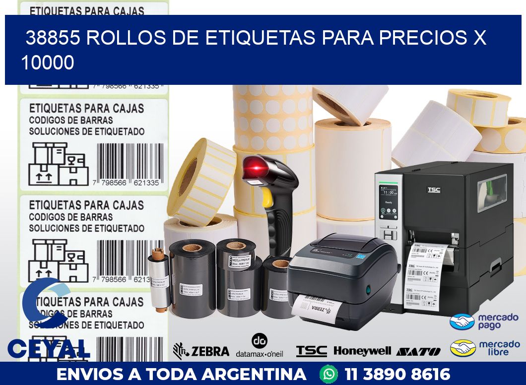 38855 ROLLOS DE ETIQUETAS PARA PRECIOS X 10000