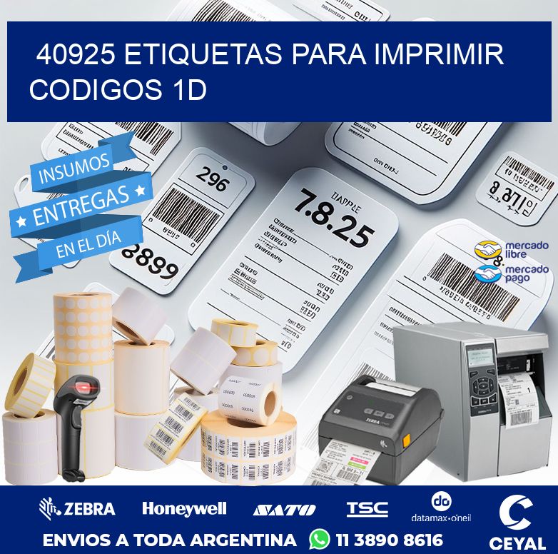 40925 ETIQUETAS PARA IMPRIMIR CODIGOS 1D