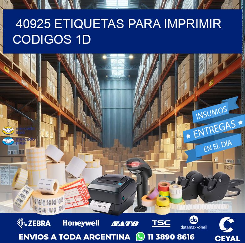 40925 ETIQUETAS PARA IMPRIMIR CODIGOS 1D