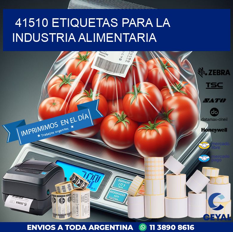 41510 ETIQUETAS PARA LA INDUSTRIA ALIMENTARIA