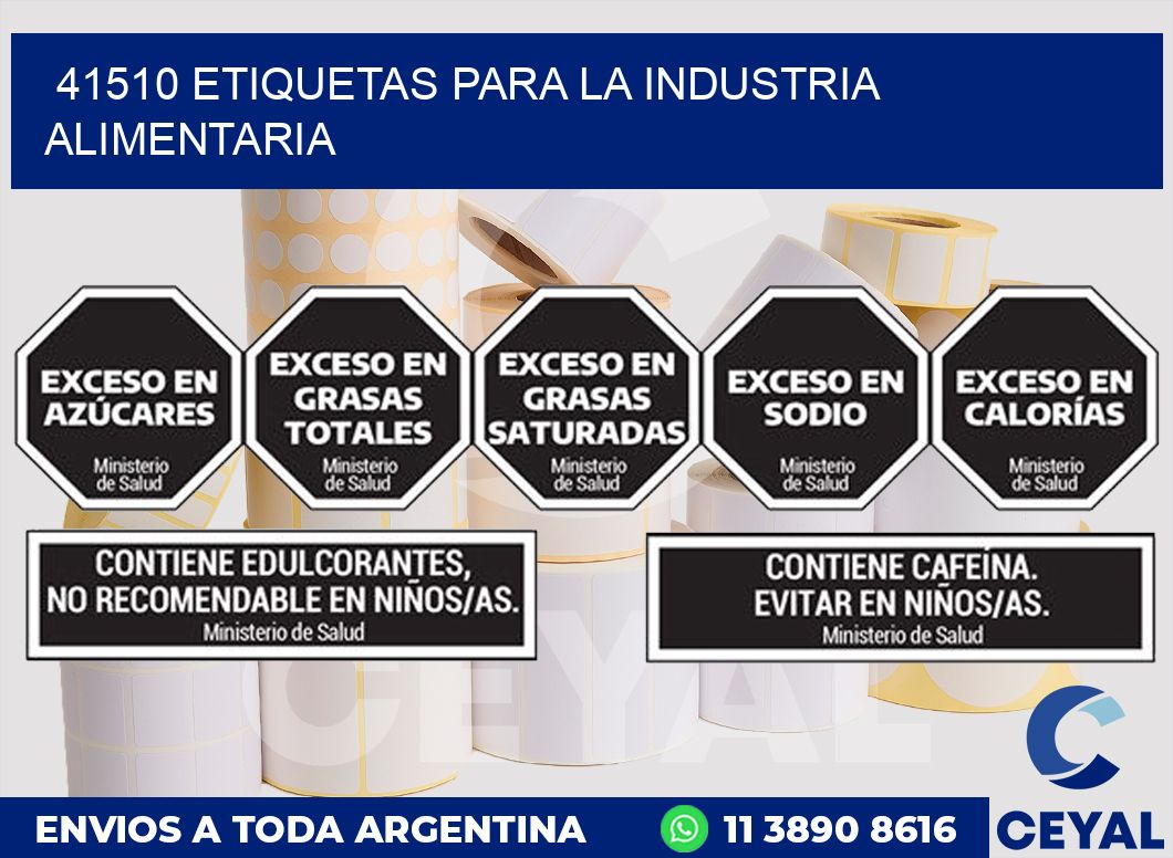 41510 ETIQUETAS PARA LA INDUSTRIA ALIMENTARIA
