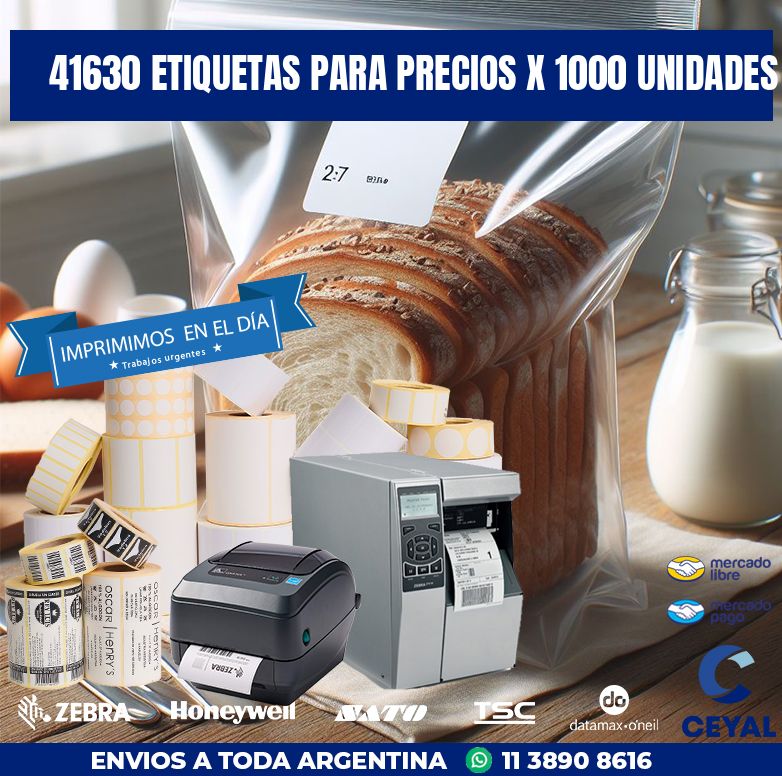 41630 ETIQUETAS PARA PRECIOS X 1000 UNIDADES