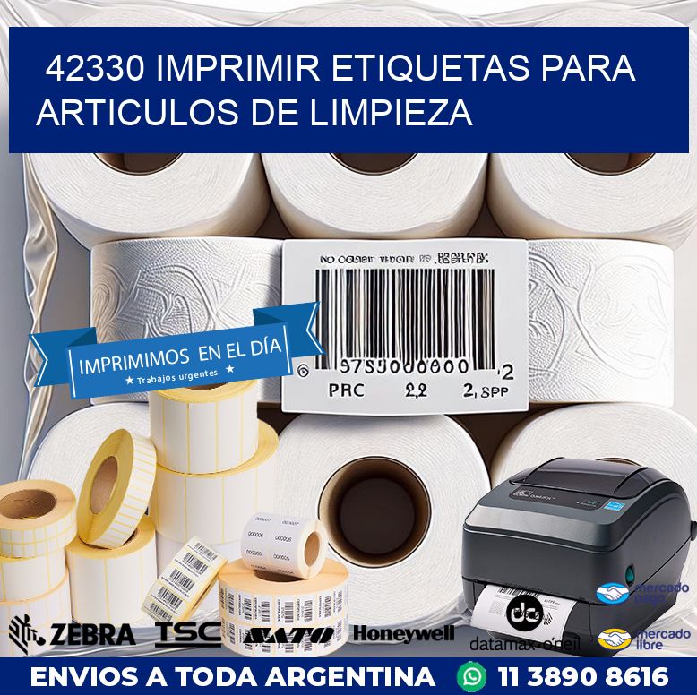 42330 IMPRIMIR ETIQUETAS PARA ARTICULOS DE LIMPIEZA